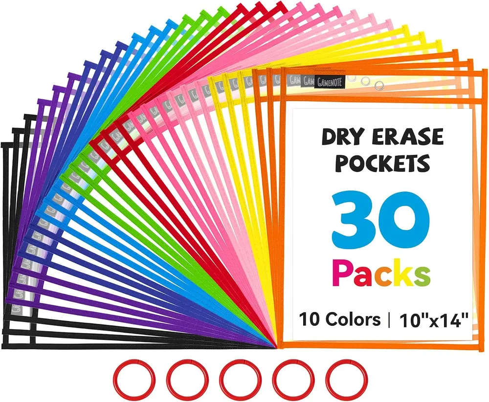 Gamenote Dry-Erase Pockets 10 × 14