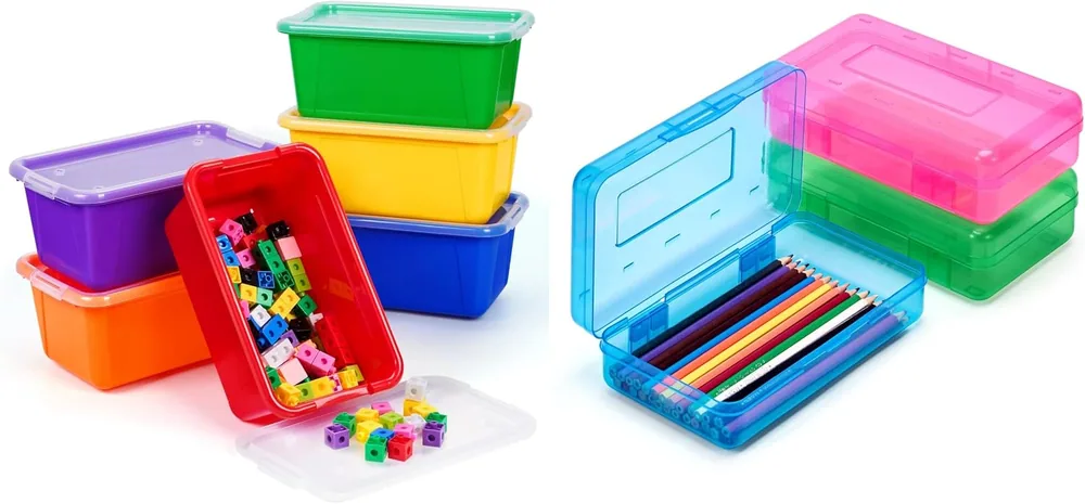 Gamenote Storage Bins & Pencil Boxes Set